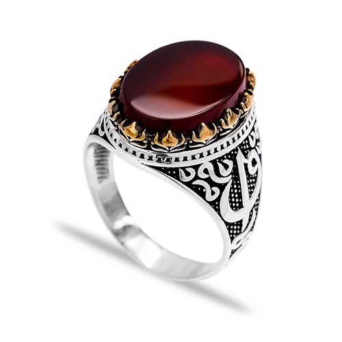 Agate Authentic Men Ring Wholesale Handmade 925 Sterling Silver